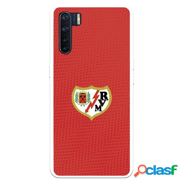 Funda para Oppo A91 del Rayo Vallecano Escudo Fondo Rojo -