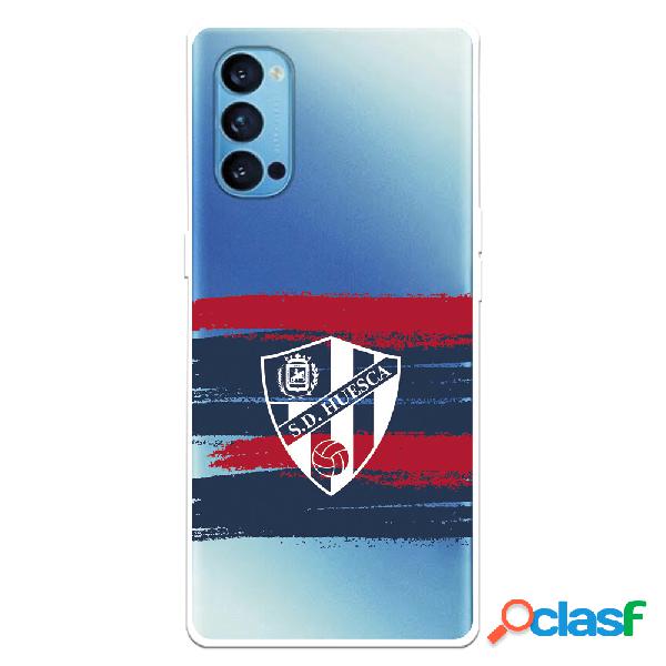 Funda para Oppo Reno4 5G del Huesca Rayas Transparente -