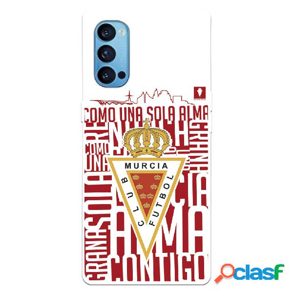 Funda para Oppo Reno4 5G del Real Murcia Escudo Fondo Blanco