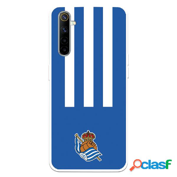 Funda para Realme 6 del Real Sociedad de Futebol Real rayas