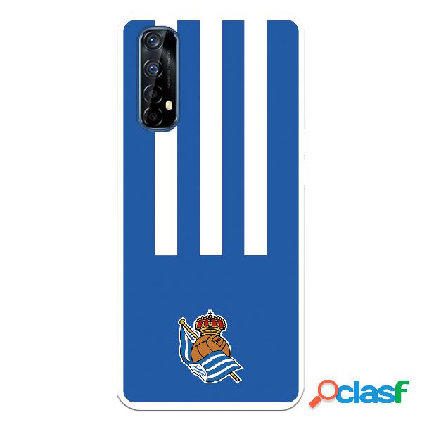Funda para Realme 7 del Real Sociedad de Futebol Real rayas