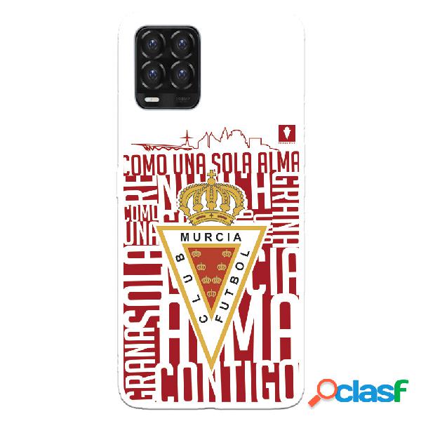 Funda para Realme 8 del Real Murcia Escudo Fondo Blanco -