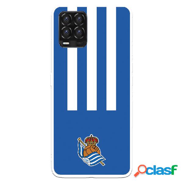 Funda para Realme 8 del Real Sociedad de Futebol Real rayas