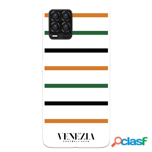 Funda para Realme 8 del Venezia Fondo Blanco Rayas -