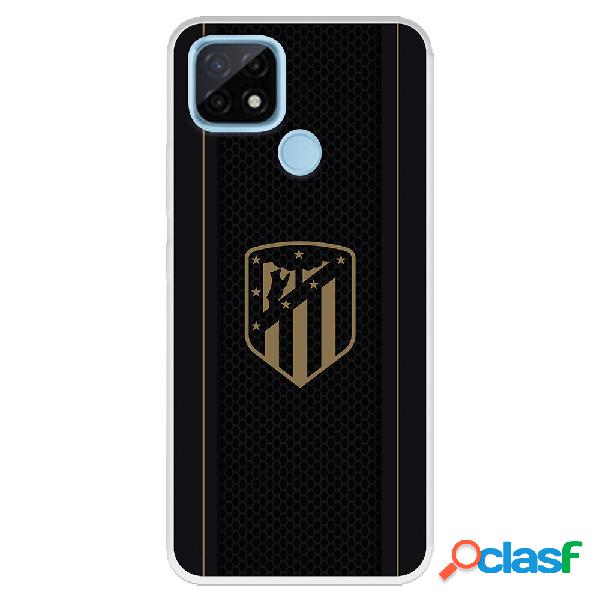 Funda para Realme C21 del Atleti Escudo Dorado Fondo Negro -