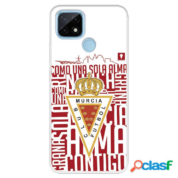Funda para Realme C21 del Real Murcia Escudo Fondo Blanco -
