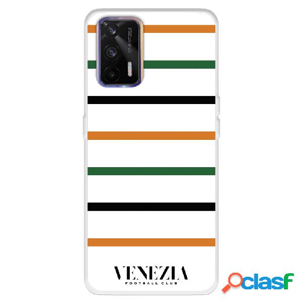 Funda para Realme GT del Venezia Fondo Blanco Rayas -