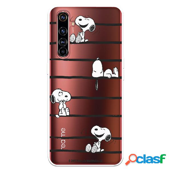 Funda para Realme X50 Pro Oficial de Peanuts Snoopy rayas -