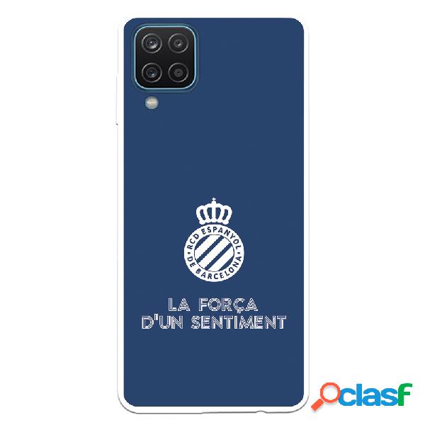 Funda para Samsung Galaxy A12 del RCD Espanyol Escudo Fondo
