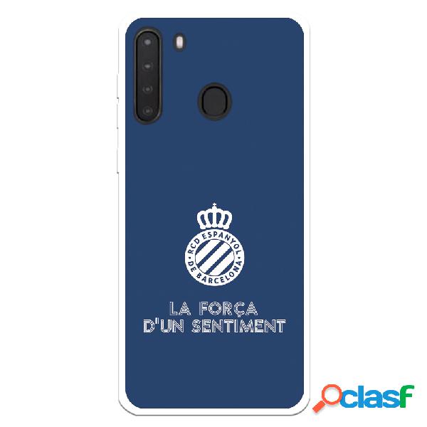 Funda para Samsung Galaxy A21 del RCD Espanyol Escudo Fondo