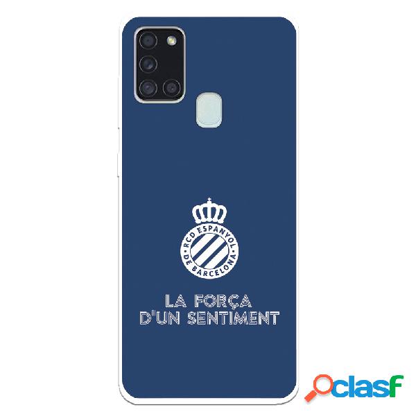 Funda para Samsung Galaxy A21s del RCD Espanyol Escudo Fondo