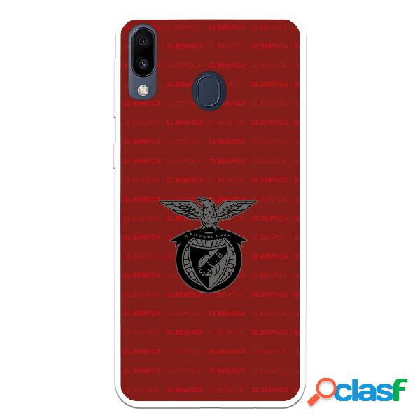 Funda para Samsung Galaxy M20 del Escudo Fondo Granate -