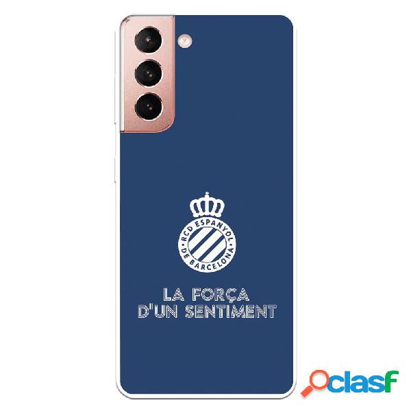 Funda para Samsung Galaxy S21 del RCD Espanyol Escudo Fondo