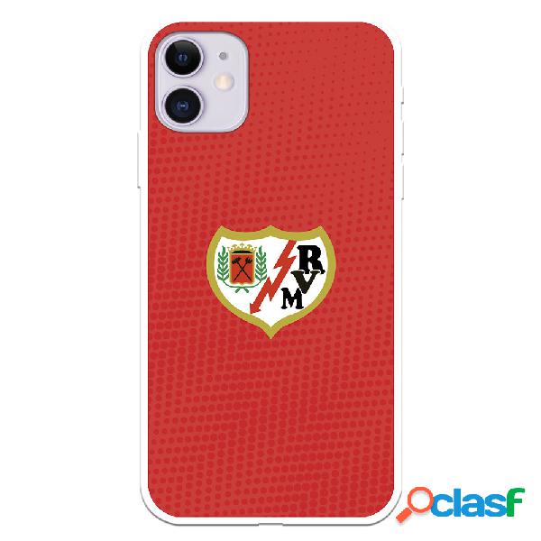 Funda para iPhone 11 del Rayo Vallecano Escudo Fondo Rojo -