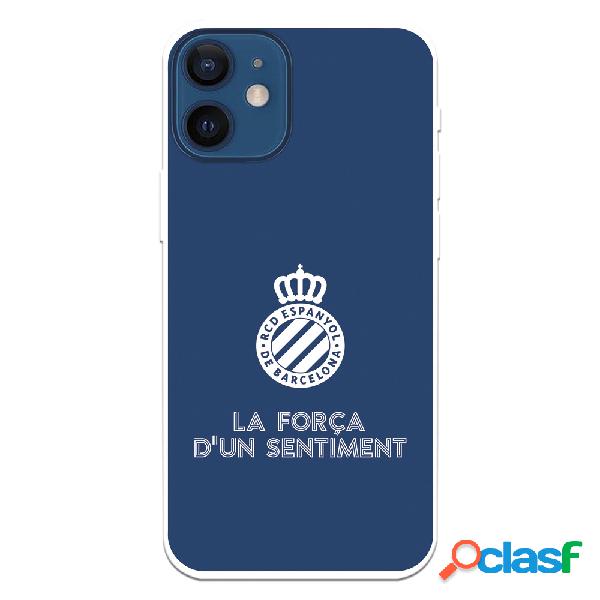 Funda para iPhone 12 Mini del RCD Espanyol Escudo Fondo Azul