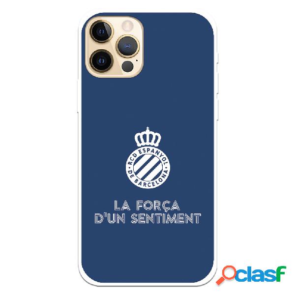 Funda para iPhone 12 del RCD Espanyol Escudo Fondo Azul