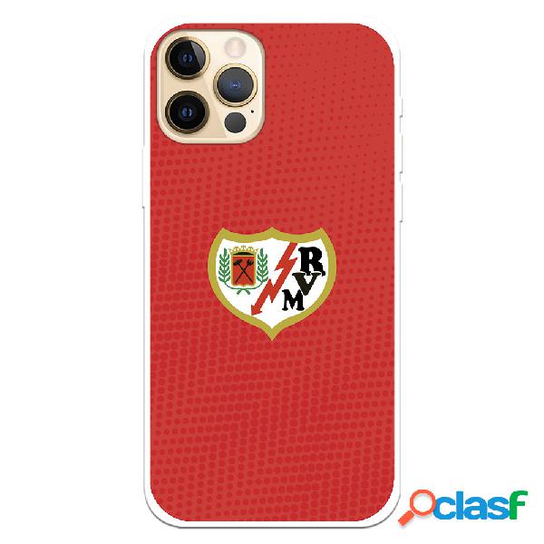 Funda para iPhone 12 del Rayo Vallecano Escudo Fondo Rojo -