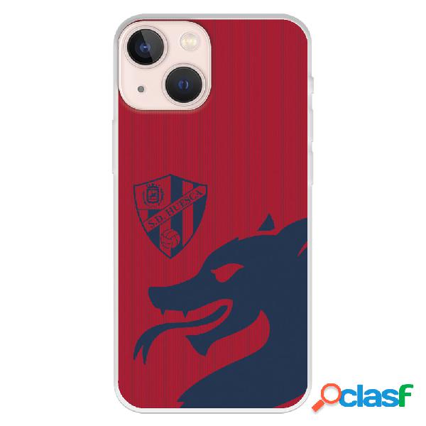 Funda para iPhone 13 Mini del Huesca Dragon Azul y Rojo -