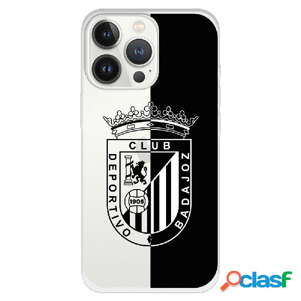 Funda para iPhone 13 Pro del Badajoz Escudo Fondo Negro y