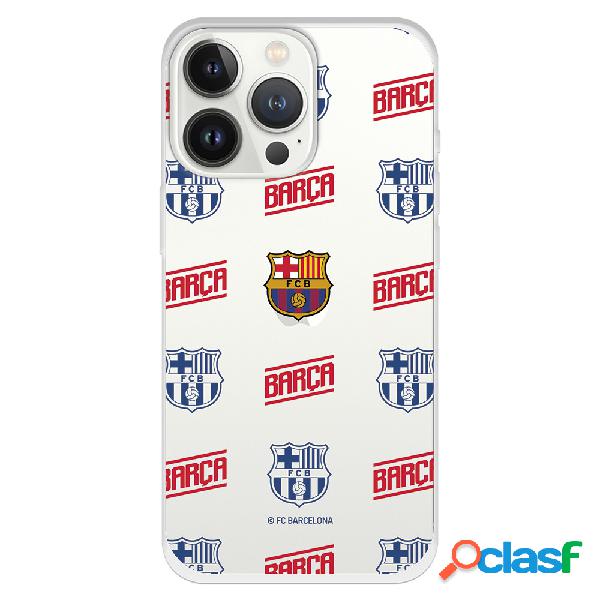 Funda para iPhone 13 Pro del Barcelona Escudo Patron Rojo y