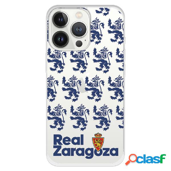 Funda para iPhone 13 Pro del Zaragoza Patron Transparente -