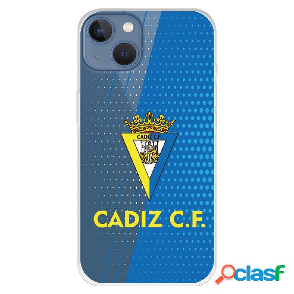 Funda para iPhone 13 del Cádiz Fondo Azul y Transparente -