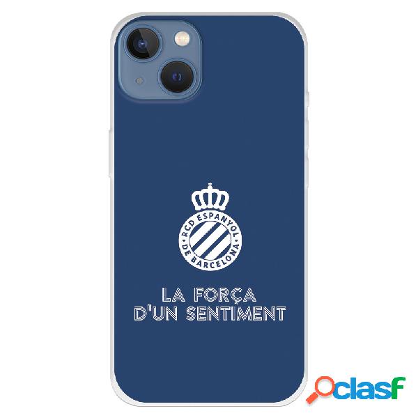 Funda para iPhone 13 del RCD Espanyol Escudo Fondo Azul