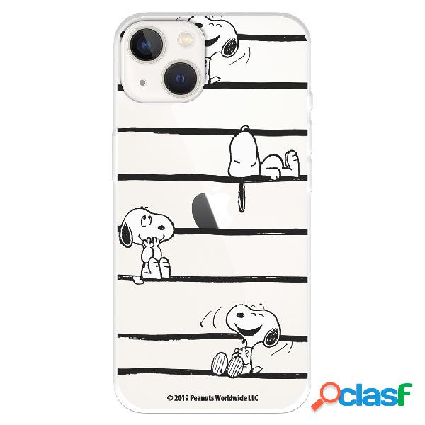 Funda para iPhone 14 Oficial de Peanuts Snoopy rayas -