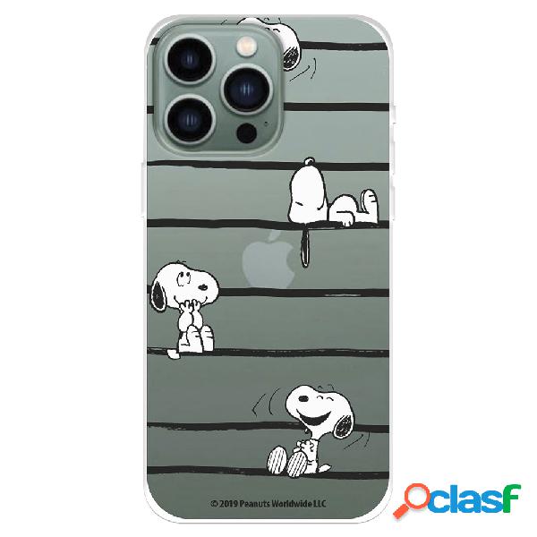 Funda para iPhone 14 Pro Max Oficial de Peanuts Snoopy rayas