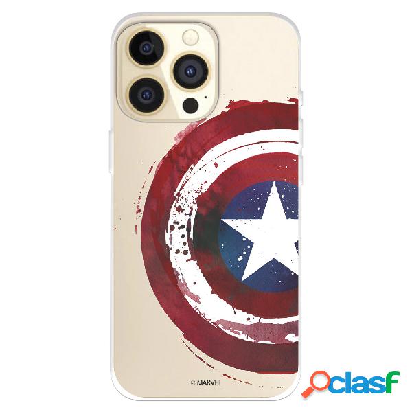 Funda para iPhone 14 Pro Oficial de Marvel Capitan América