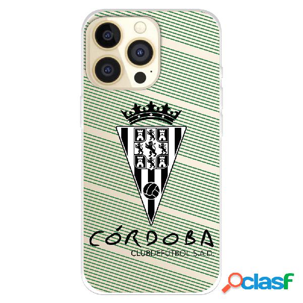 Funda para iPhone 14 Pro del Córdoba CF Escudo Blanco y