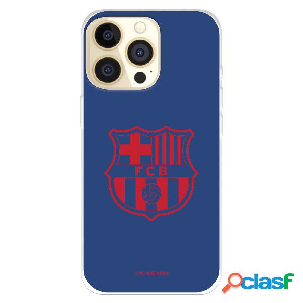 Funda para iPhone 14 Pro del FC Barcelona Escudo Rojo Fondo