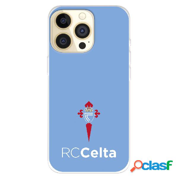 Funda para iPhone 14 Pro del RC Celta Escudo Fondo Azul -