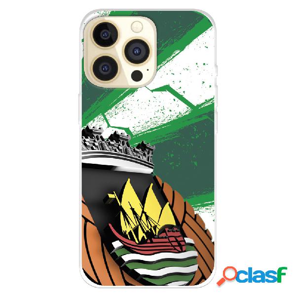 Funda para iPhone 14 Pro del Rio Ave FC Escudo Fondo Verde y