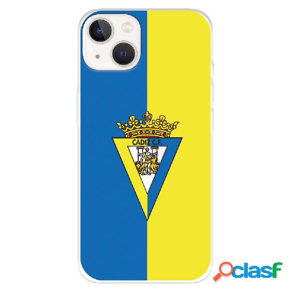 Funda para iPhone 14 del Cádiz CF Escudo Fondo Bicolor -