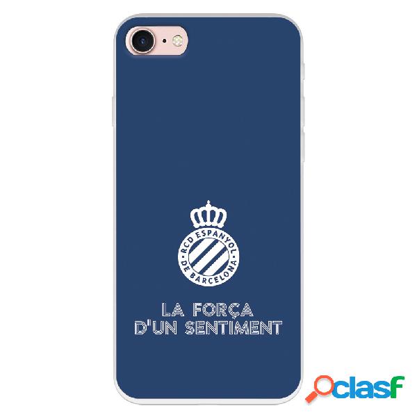 Funda para iPhone 7 del RCD Espanyol Escudo Fondo Azul
