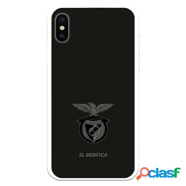 Funda para iPhone X del Escudo Fondo Negro - Licencia