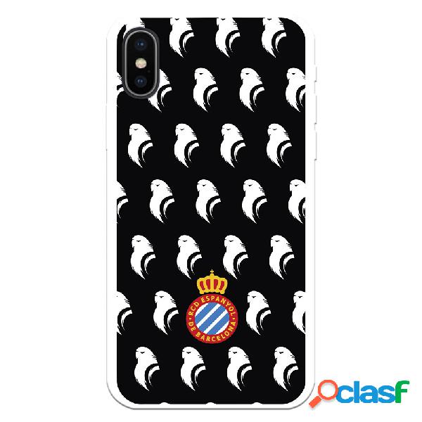 Funda para iPhone X del RCD Espanyol Escudo Patron Fondo