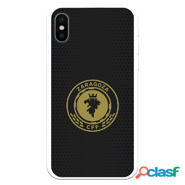 Funda para iPhone X del Zaragoza CF Femenino Escudo Fondo