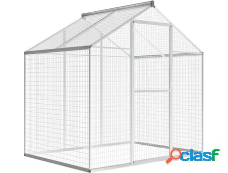 Gallinero VIDAXL (Blanco - 178x122x194cm - Aluminio)