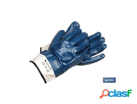 Guante americano nitrilo azul talla 8 caja 12 unid.