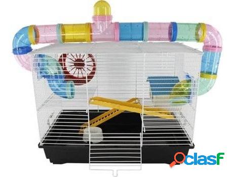 Jaula para Hamsters PAWHUT (Multicolor - 62x29x52cm - Metal)