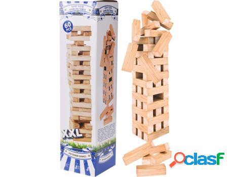 Juego torre equilibrio madera 54 piezas