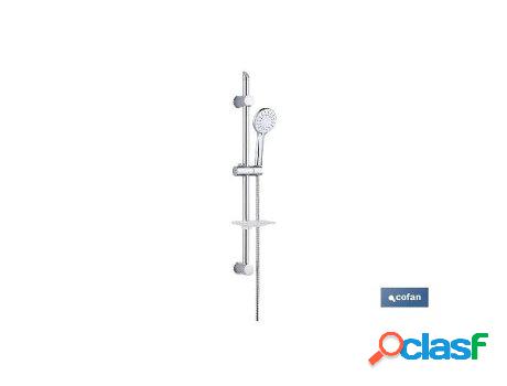 Kit ducha barra deslizante 3 pcs 5 funciones blanco