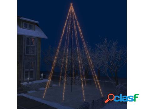 Luces de Navidad VIDAXL 1300 Luces LED Cascada (8 m - Blanco