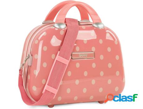 Maleta de viaje SKPAT Neceser Polka Dots (Rosa - 26x35x18