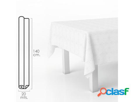 Mantel hule muletón blanco rectangular. impermeable