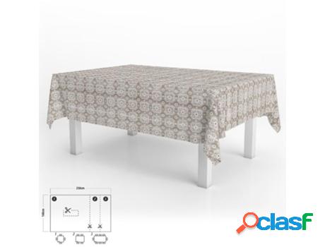 Mantel hule rectangular estampado madera. impermeable