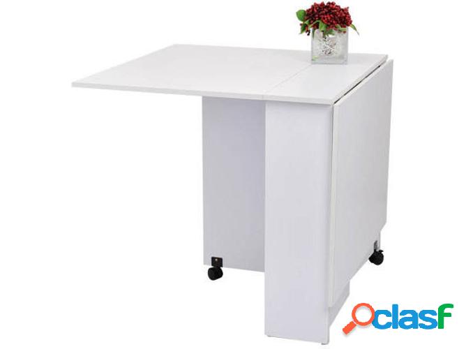 Mesa Multifunciones HOMCOM 02-0621 (Blanco - 140x80x74cm)