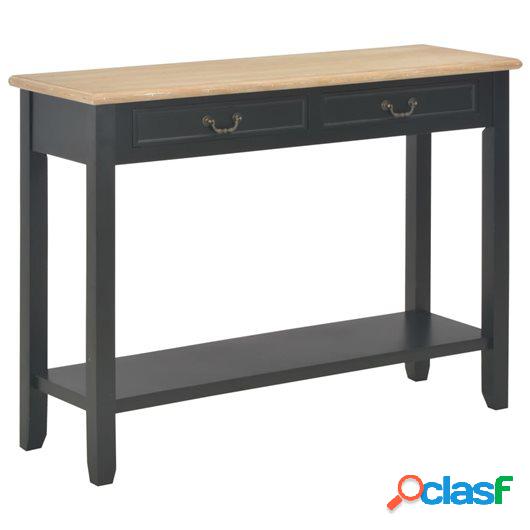 Mesa consola de madera negro 110x35x80 cm